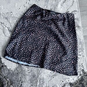 Urban Outfitters Black Skirt with Tan Polka Dots